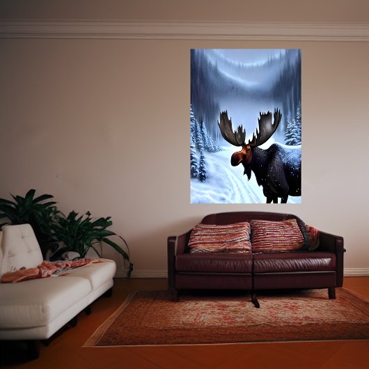 Losse sneeuw in de winter | AI Art Poster