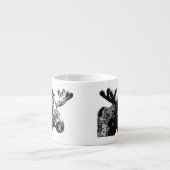 Losse tekening in zwart-wit espresso kop (Voorkant)