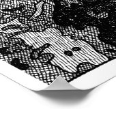 Losse tekening in zwart-wit poster (Hoek)