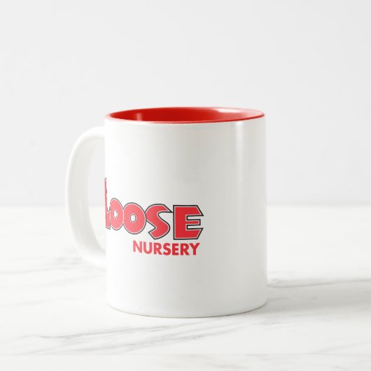 Losse traditionele Logo Tweekleurige Koffiemok (Voorkant links)