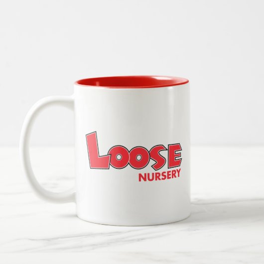 Losse traditionele Logo Tweekleurige Koffiemok (Links)