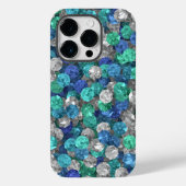 Losse turquoise en blauwe edelstenen Case-Mate iPhone case (Achterkant)