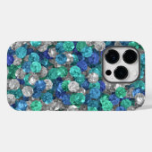 Losse turquoise en blauwe edelstenen Case-Mate iPhone case (Achterkant (horizontaal))