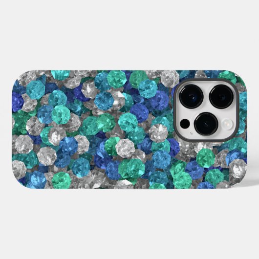 Losse turquoise en blauwe edelstenen Case-Mate iPhone case (Achterkant (horizontaal))