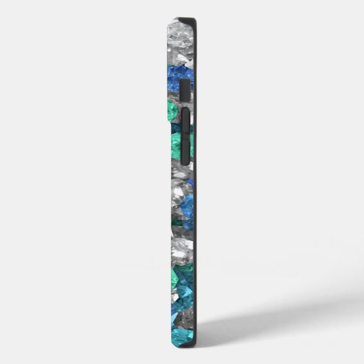 Losse turquoise en blauwe edelstenen Case-Mate iPhone case (Achterkant / Links)
