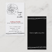 Losse Visitekaartje met snijkunst (Voorkant / Achterkant)