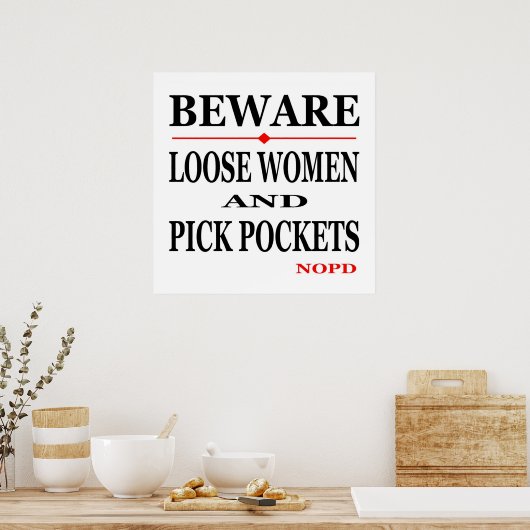 Losse vrouwen New Orleans Poster (Keuken)