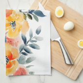 Losse Waterverf Blooms Elegant Theedoek (Quarter Fold)