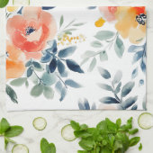 Losse Waterverf Blooms Elegant Theedoek (Gevouwen)