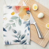 Losse Waterverf Blooms Elegant Theedoek (Quarter Fold)