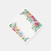 Losse Waterverf Flowers Wedding Birthday Bright Servet (Hoek)