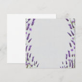Losse waterverf lavender lijst kaart (Voorkant / Achterkant)
