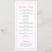 Losse waterverf orchidee bloem huwelijksceremonie programmakaart (Achterkant)