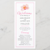 Losse waterverf orchidee bloem huwelijksceremonie programmakaart (Voorkant)