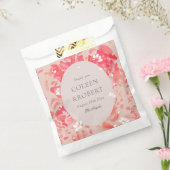 Losse Waterverf Roze Floral Blush Coral Wedding Bedankzakje (Gezegeld)