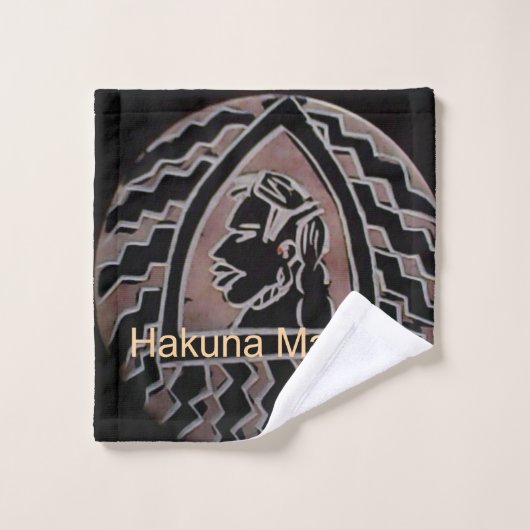 Lossig Afrikaans bongo tribaal concept Bad Handdoek (Wasdoekje)
