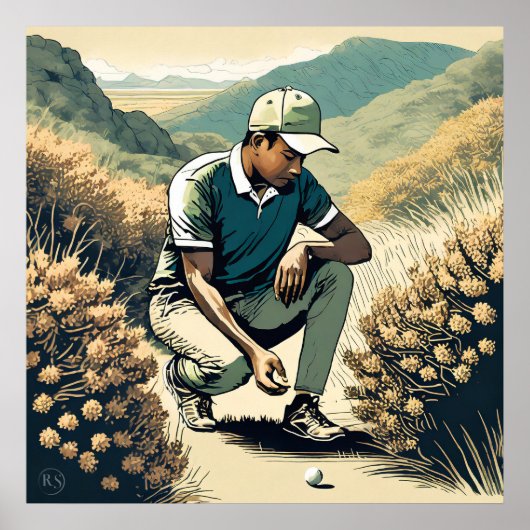 Lost Ball - Golf Art Print (Voorkant)