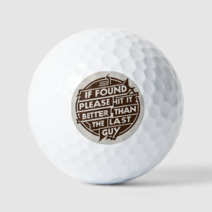 Lost Balls Gezegden - Gekke en Funny Expressions Golfballen