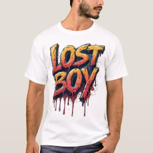 Lost Boy 3D Drip Graffiti Typografie Streetwear T- T-shirt