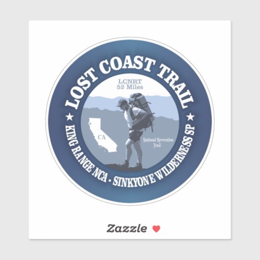 Lost Coast Trail (BG) Sticker (Vel)
