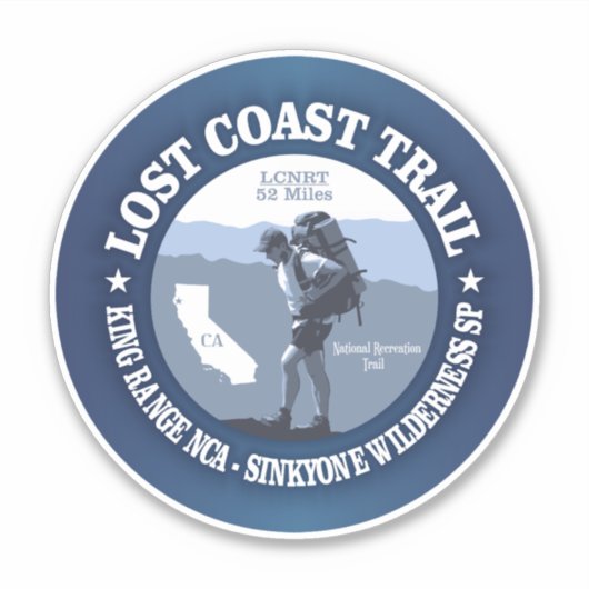 Lost Coast Trail (BG) Sticker (Voorkant)