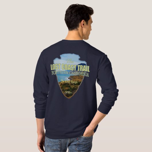 Lost Coast Trail (pijlpunt) T-shirt (Achterkant volledig)