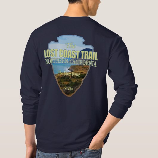 Lost Coast Trail (pijlpunt) T-shirt (Achterkant)