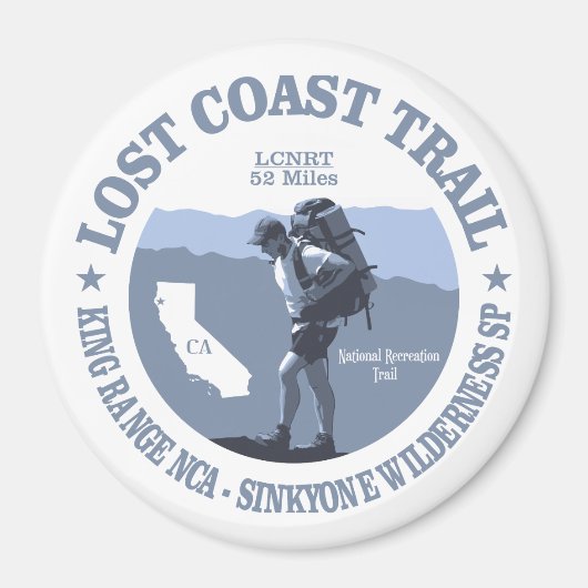 Lost Coast Trail (rd) Magneet (Voorkant)