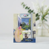 Lost Dog geeft Home terug met Newspaper in Mouth Briefkaart (Staand voorkant)