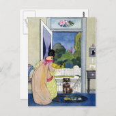 Lost Dog geeft Home terug met Newspaper in Mouth Briefkaart (Voorkant / Achterkant)