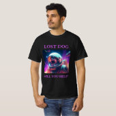 Lost Dog  Zwart T-shirt (Voorkant volledig)
