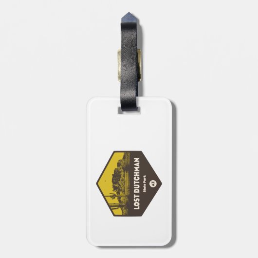 Lost Dutchman State Park Arizona Bagagelabel (Achterkant verticaal)