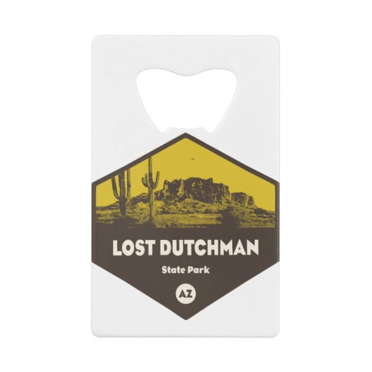 Lost Dutchman State Park Arizona Creditkaart Flessenopener (Voorkant)