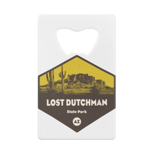 Lost Dutchman State Park Arizona Creditkaart Flessenopener (Achterkant)