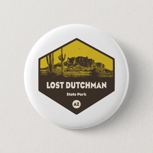 Lost Dutchman State Park Arizona Ronde Button 5,7 Cm (Voorkant)