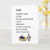Lost - een grappig en sentimenteel verjaardagsgedi kaart (Gele Bloem)
