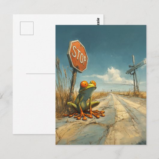 Lost Frog bij Crossroads Briefkaart (Voorkant / Achterkant)