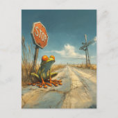 Lost Frog bij Crossroads Briefkaart (Voorkant)