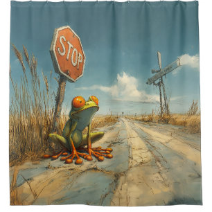 Lost Frog bij Crossroads Douchegordijn