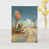 Lost Frog bij Crossroads Kaart (Gele Bloem)