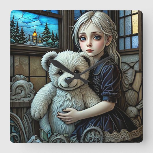 Lost Girl Vierkante Klok (Voorkant)