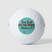 Lost Golfer Funny Blauwgroen Golfballen (Voorkant)