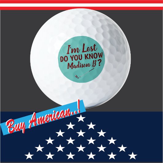 Lost Golfer Funny Blauwgroen Golfballen