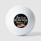 Lost Golfer USA Funny Golfballen (Voorkant)