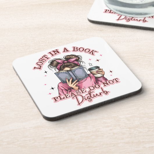 Lost In a Book....  Bier Onderzetter (Linkerzijde)