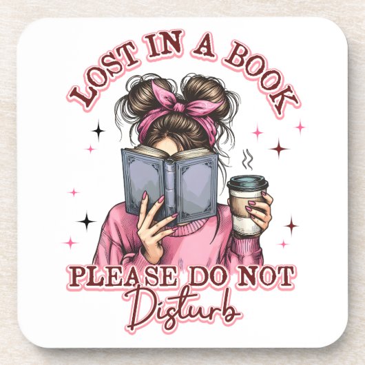 Lost In a Book....  Bier Onderzetter (Voorkant)