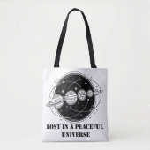 Lost In A Peaceful Universe Solar System Planets  Tote Bag (Voorkant)