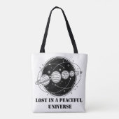 Lost In A Peaceful Universe Solar System Planets  Tote Bag (Achterkant)