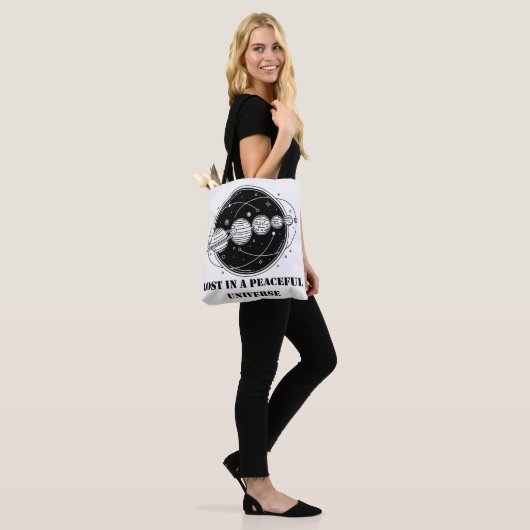 Lost In A Peaceful Universe Solar System Planets Tote Bag (Op model)