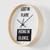 Lost in Flame Rising in Silence Muur Klok (Hoek)